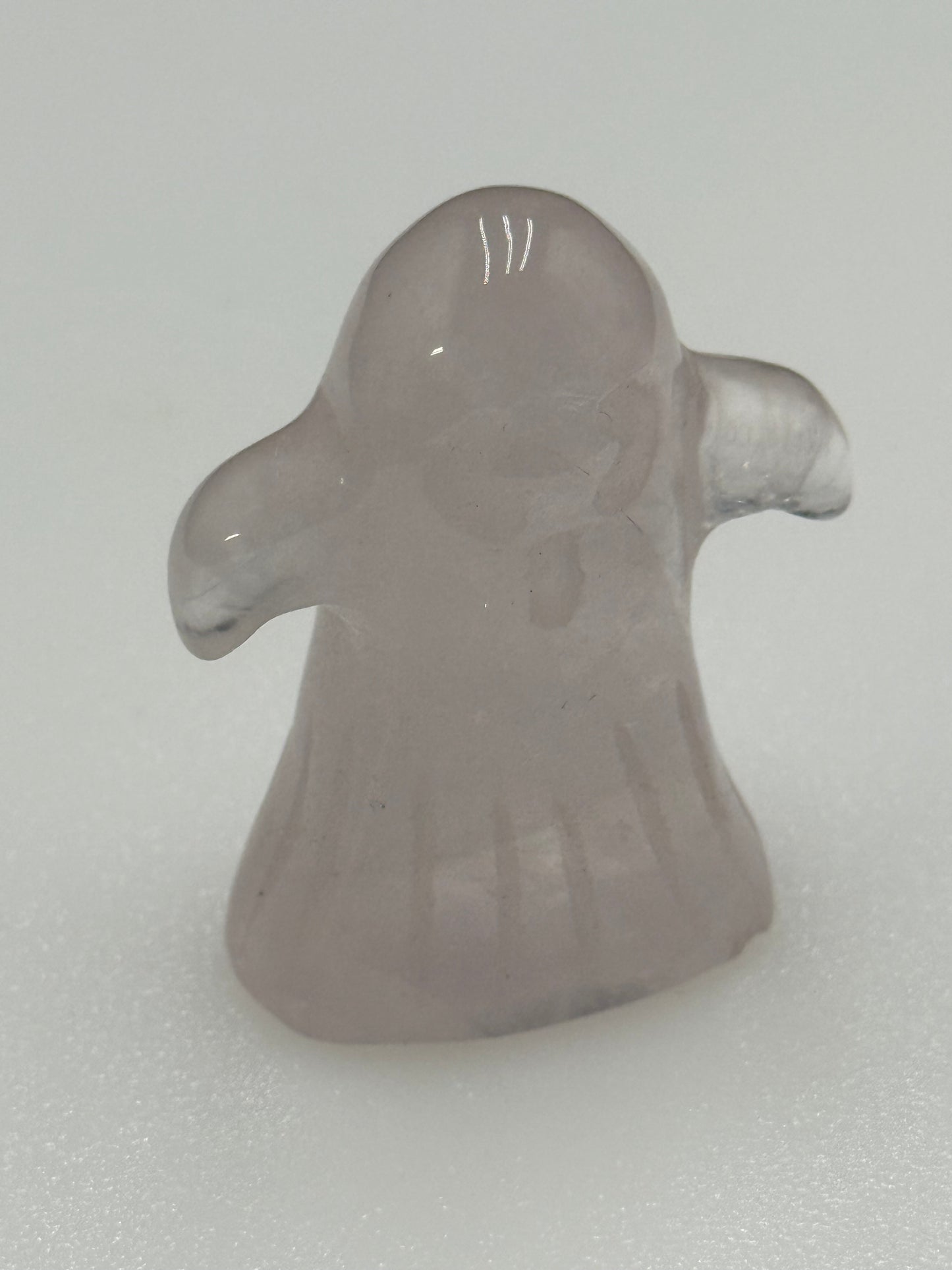 Rose Quartz Ghost Carving