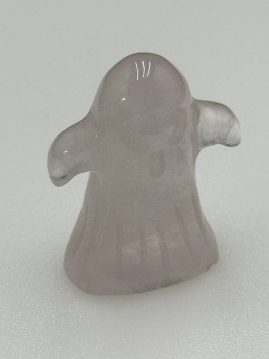 Rose Quartz Ghost Carving