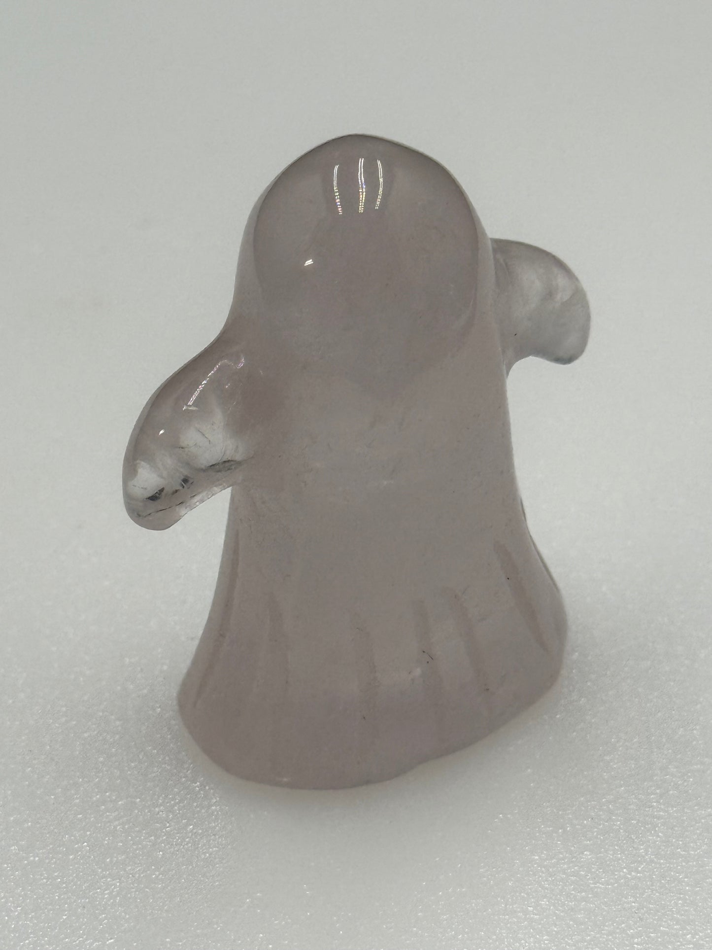 Rose Quartz Ghost Carving