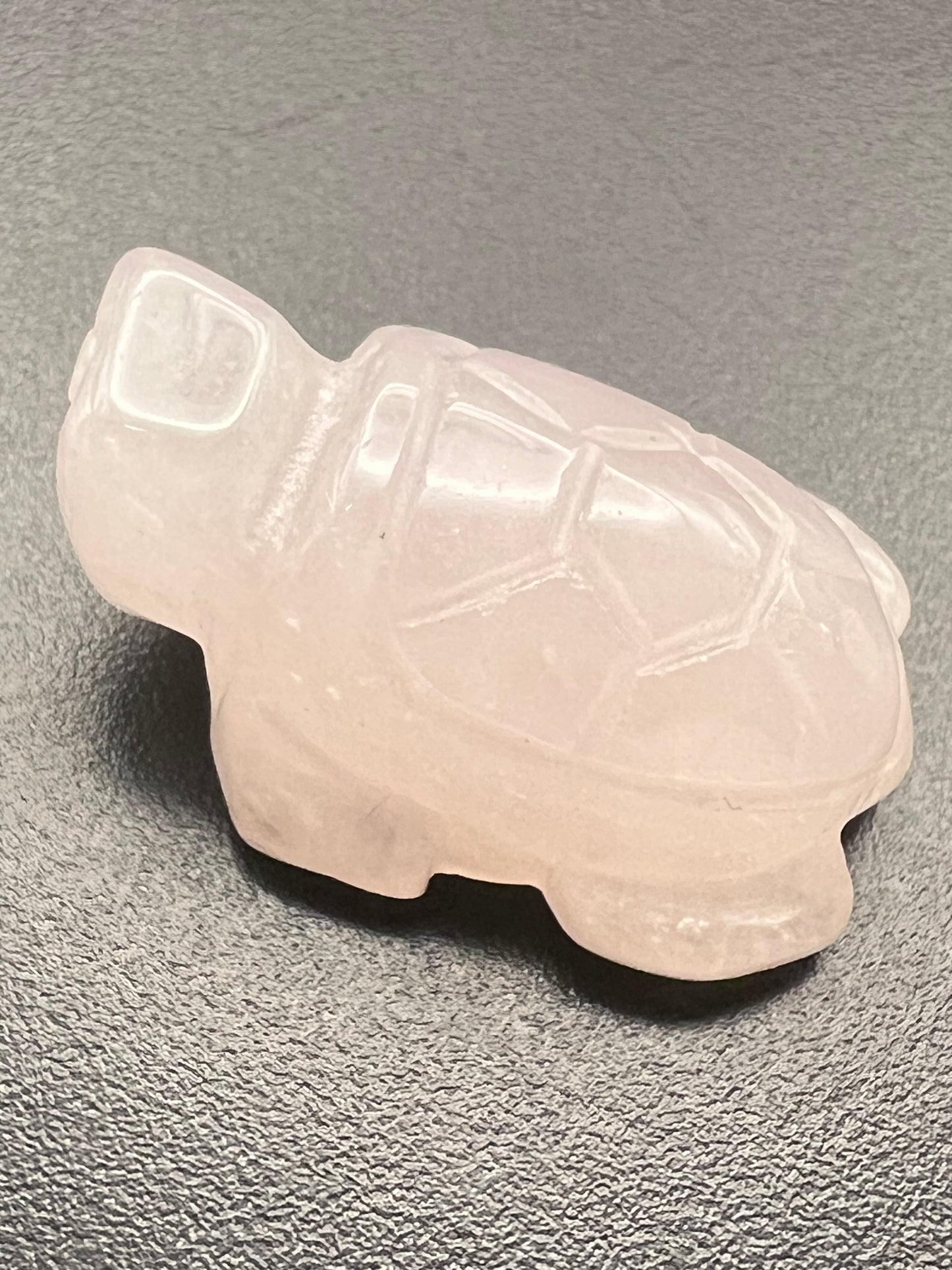 Rose Quartz Turtle Carving