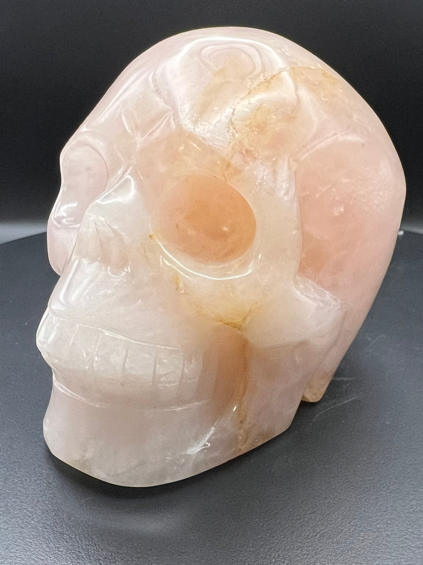 Large Rose Quartz Skull