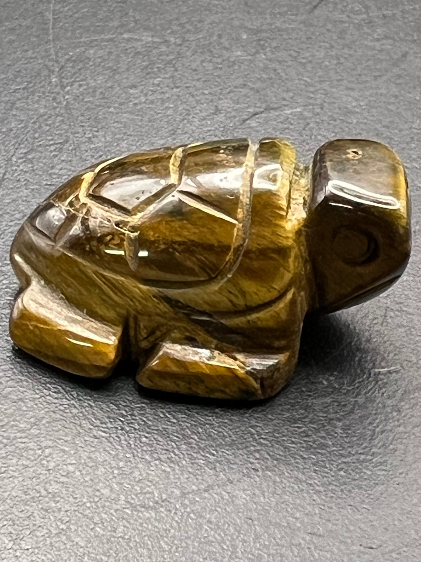 Tigers Eye Small Turtle Carving