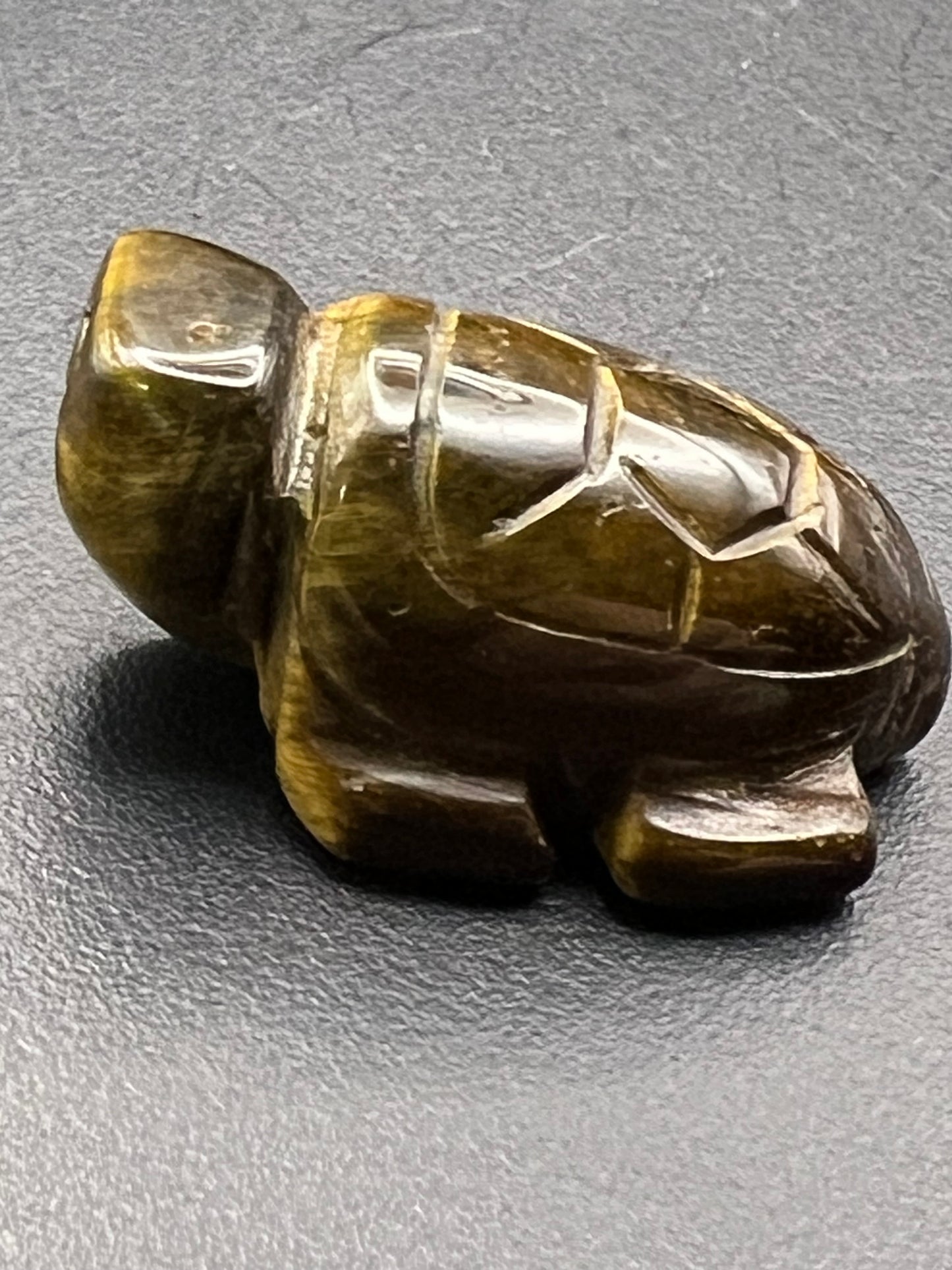 Tigers Eye Small Turtle Carving