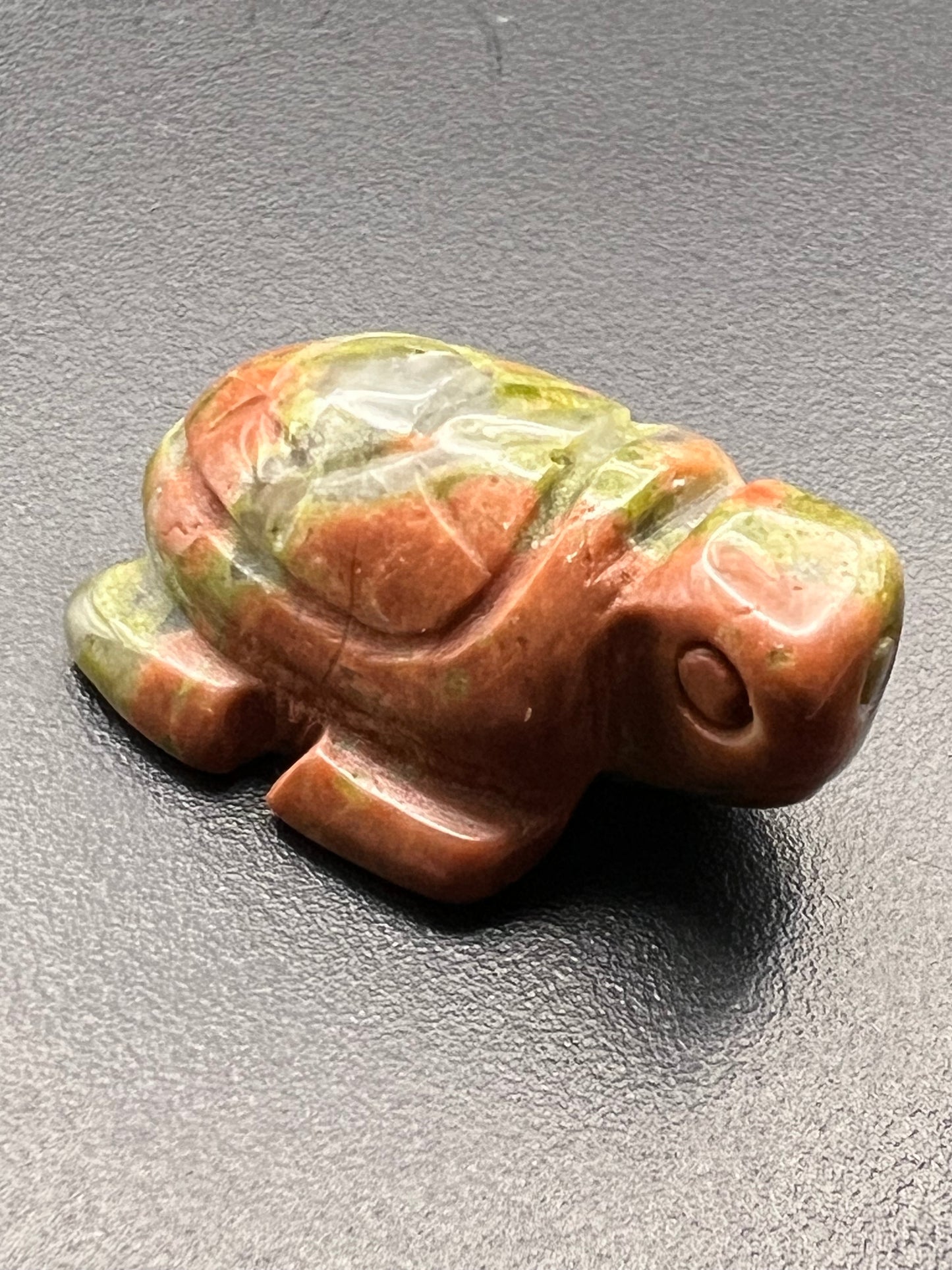 Unakite Turtle Carving