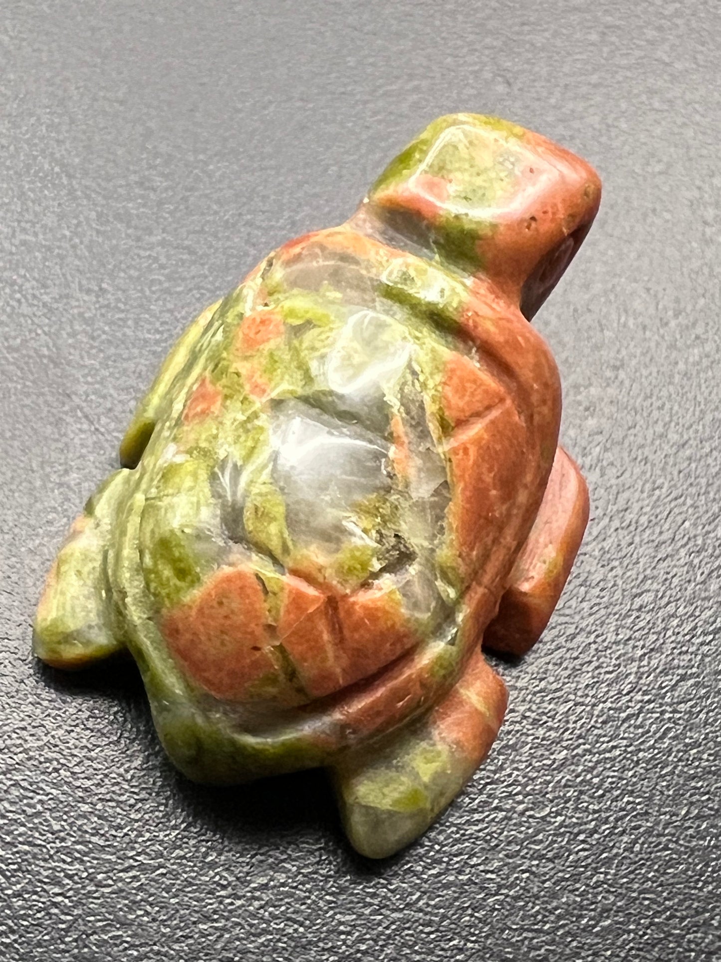 Unakite Turtle Carving