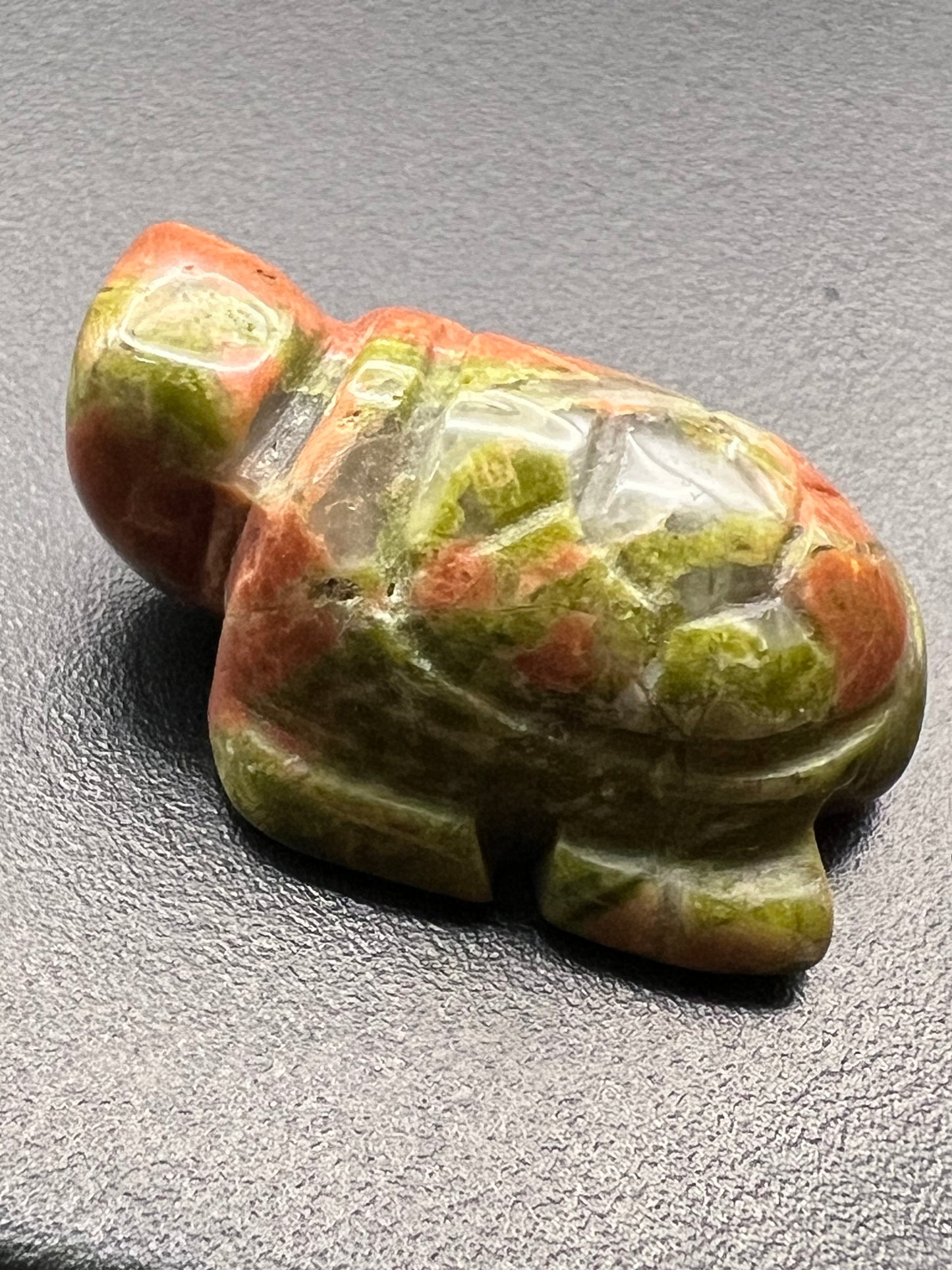 Unakite Turtle Carving