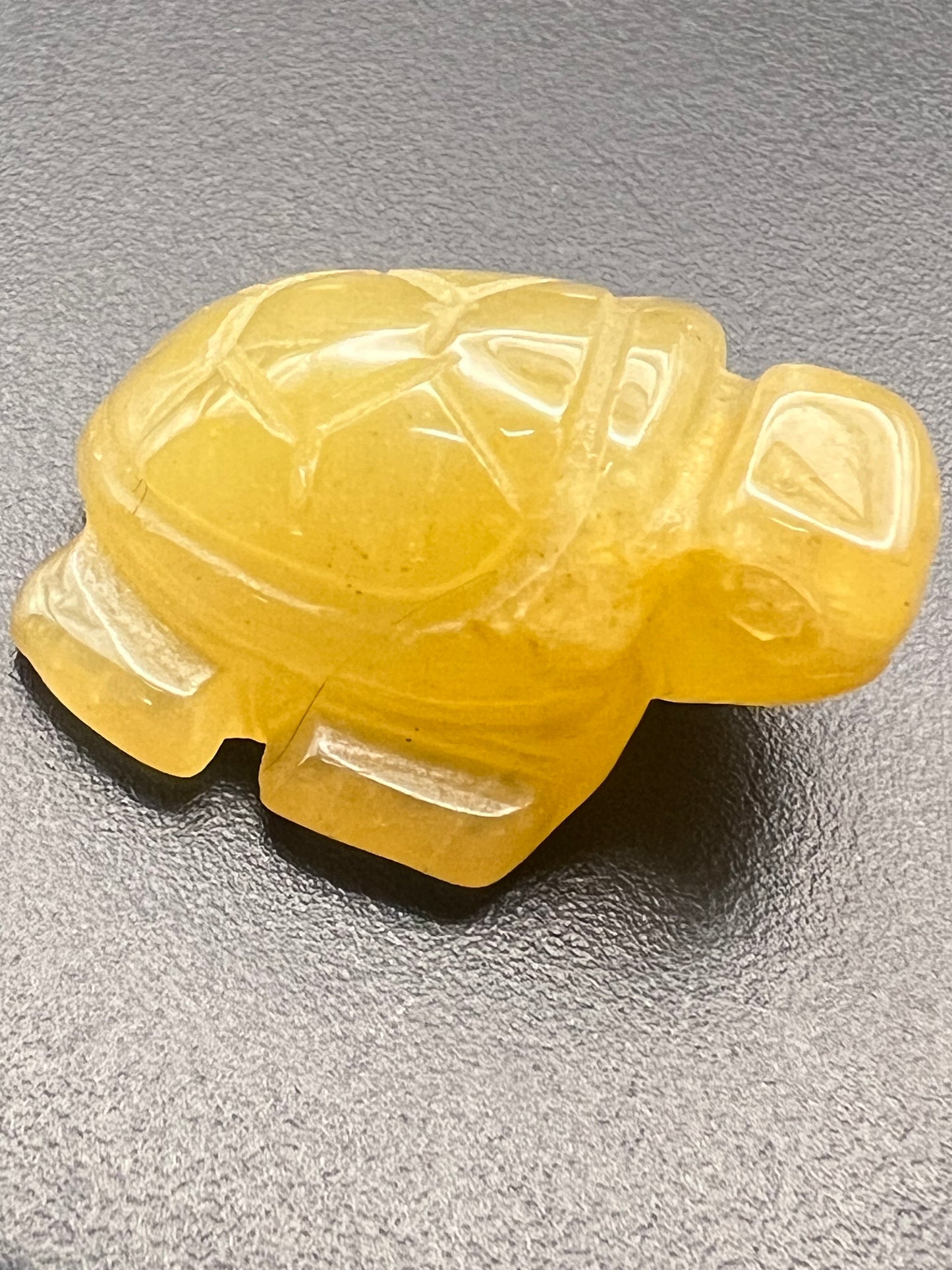 Yellow Jade Turtle Carving