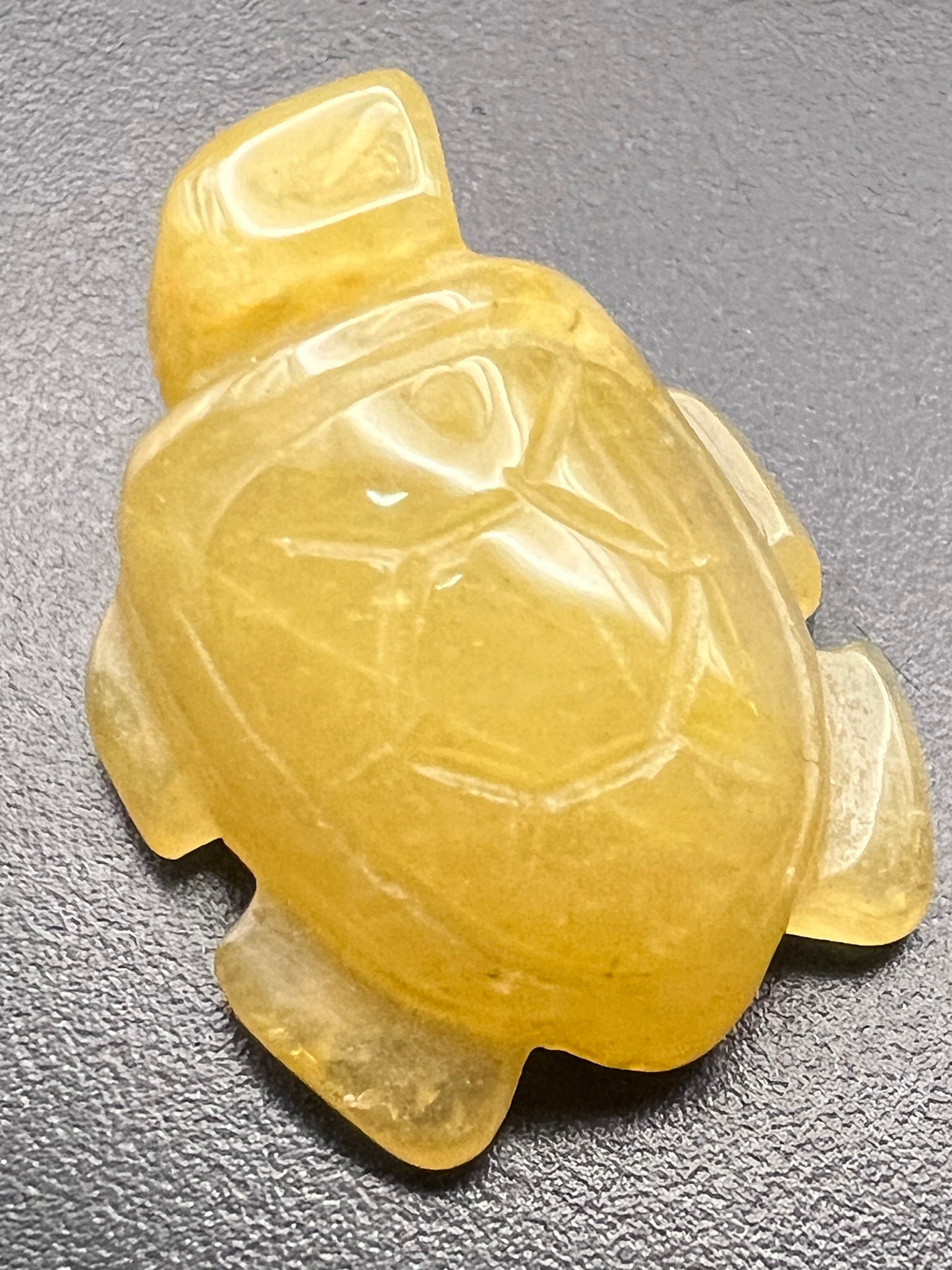 Yellow Jade Turtle Carving