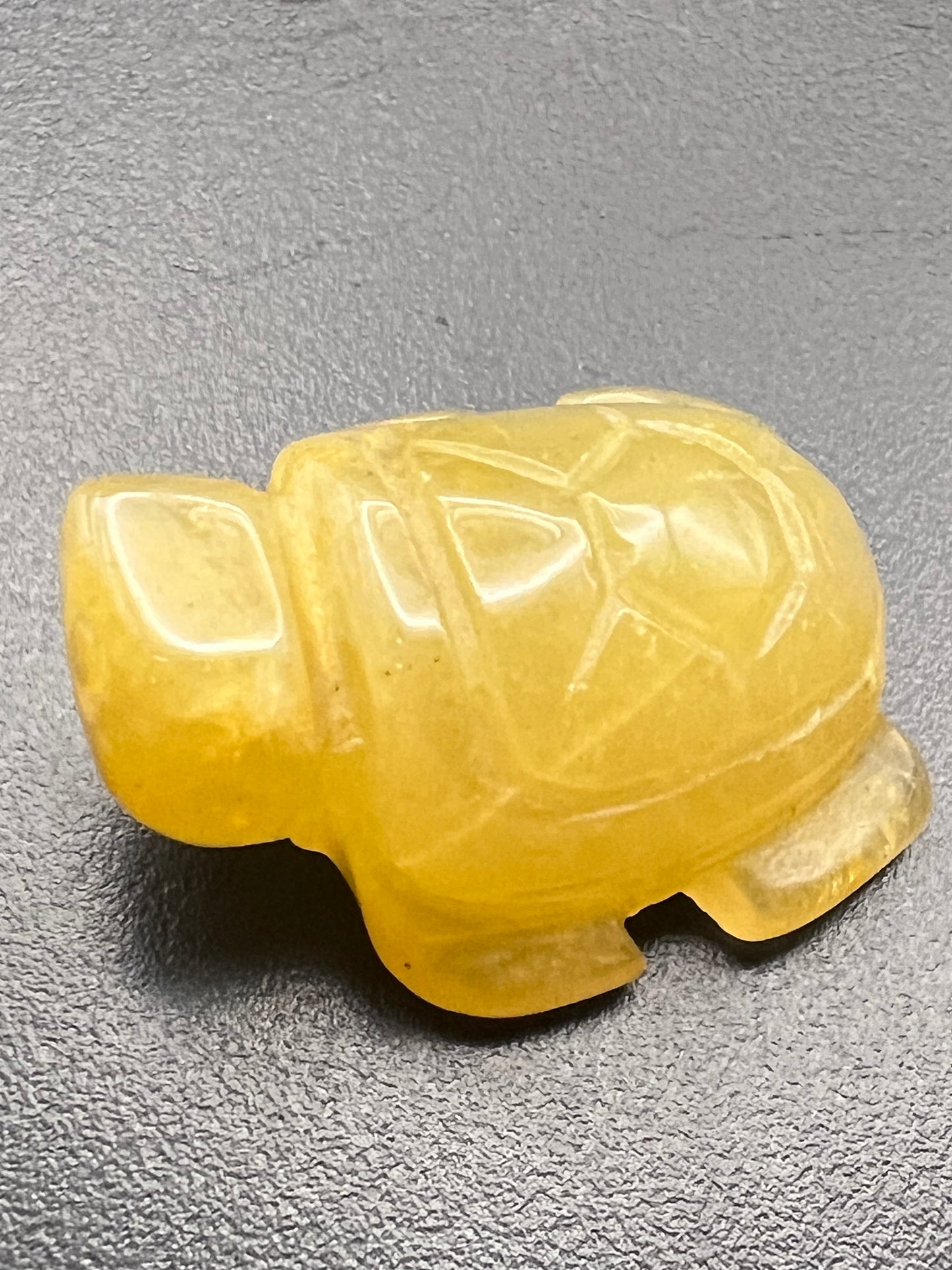 Yellow Jade Turtle Carving