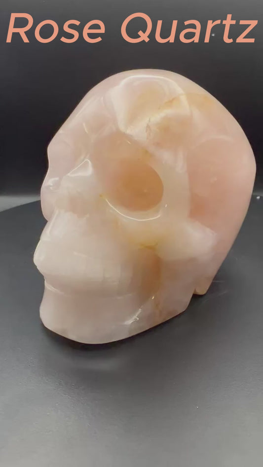 Large Rose Quartz Skull